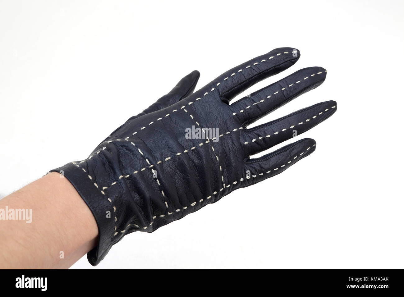Black Leather Glove Stock Photo
