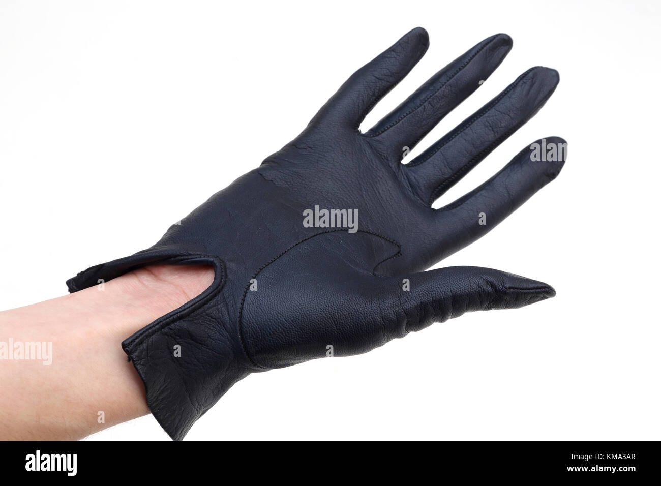 Black Leather Glove Stock Photo