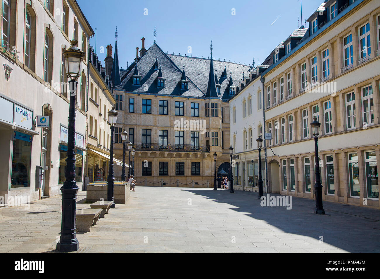 View on Grand ducal palace,Luxembourg-city, Luxembourg, Europe Stock Photo