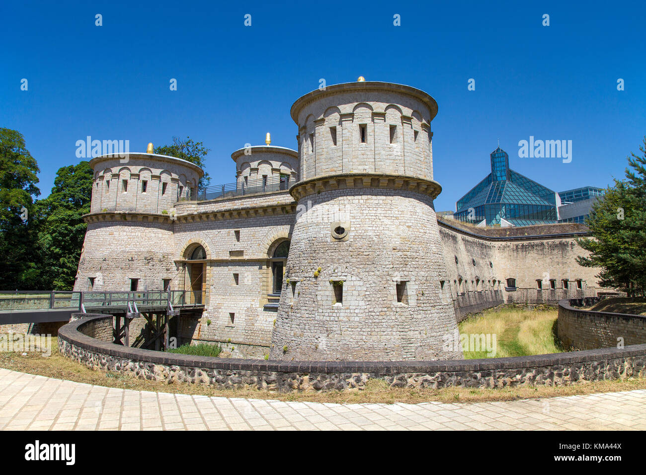 Fort Thuengen (Drai Eechelen, Drei Eicheln, Trois Glands), Kirchberg, Luxembourg-city, Luxembourg, Europe Stock Photo