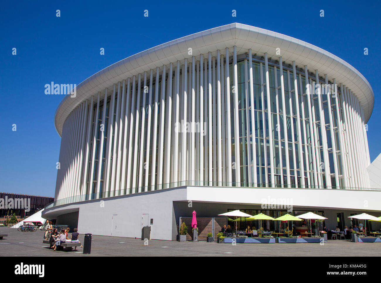 Philharmonic hall Luxembourg at Place de l'europe, Kirchberg plateau, Luxembourg-city, Luxembourg, Europe Stock Photo