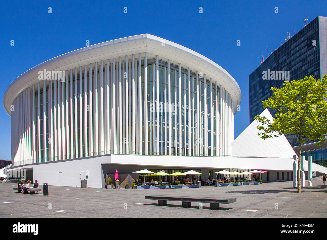 Philharmonic hall Luxembourg at Place de l'europe, Kirchberg plateau, Luxembourg-city, Luxembourg, Europe Stock Photo