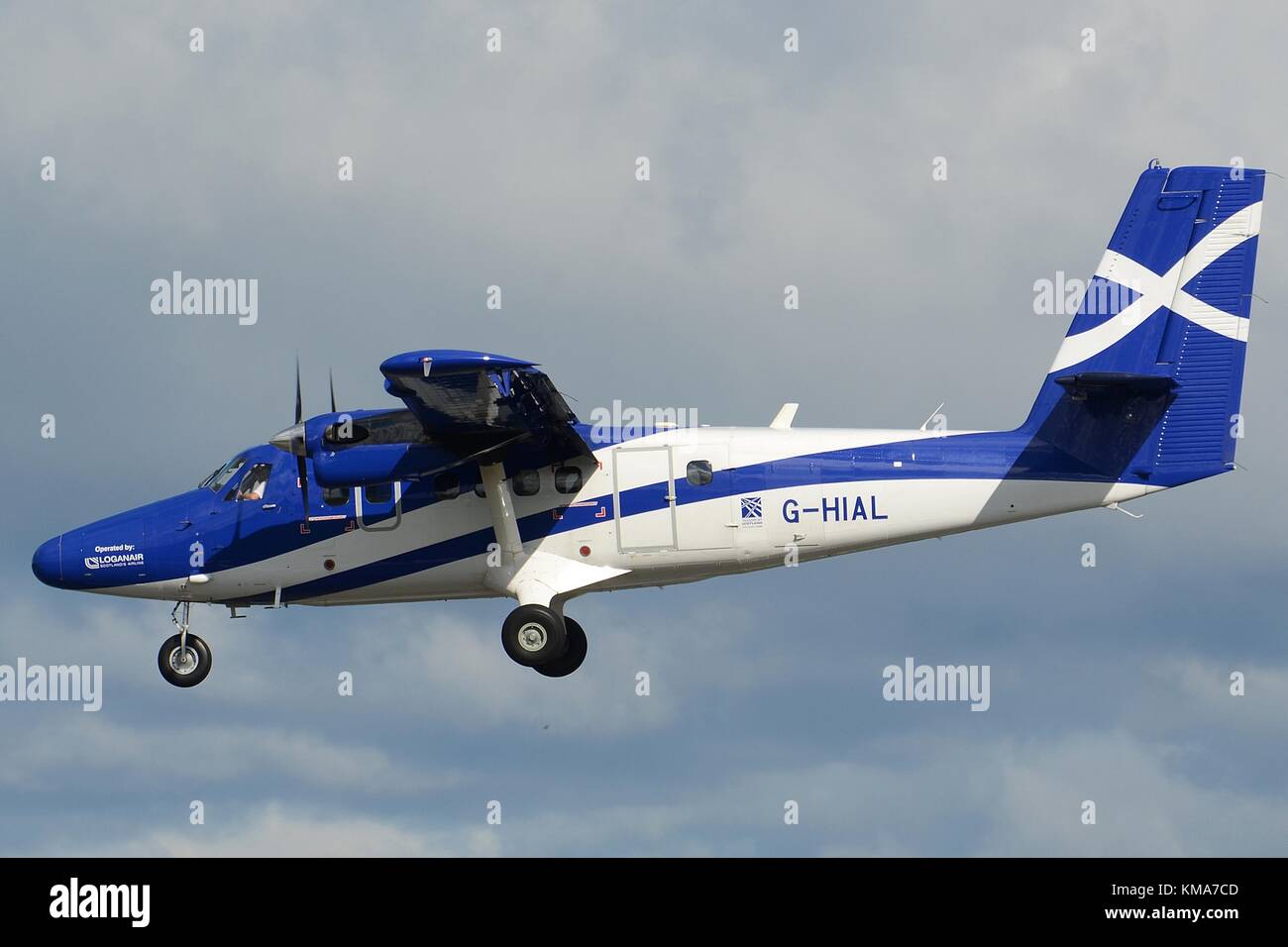 G-HIAL DHC-6-400 TWIN OTTER OF THE SCOTTISH GOVERNMENT AND OPERATED BY LOGANAIR. Stock Photo