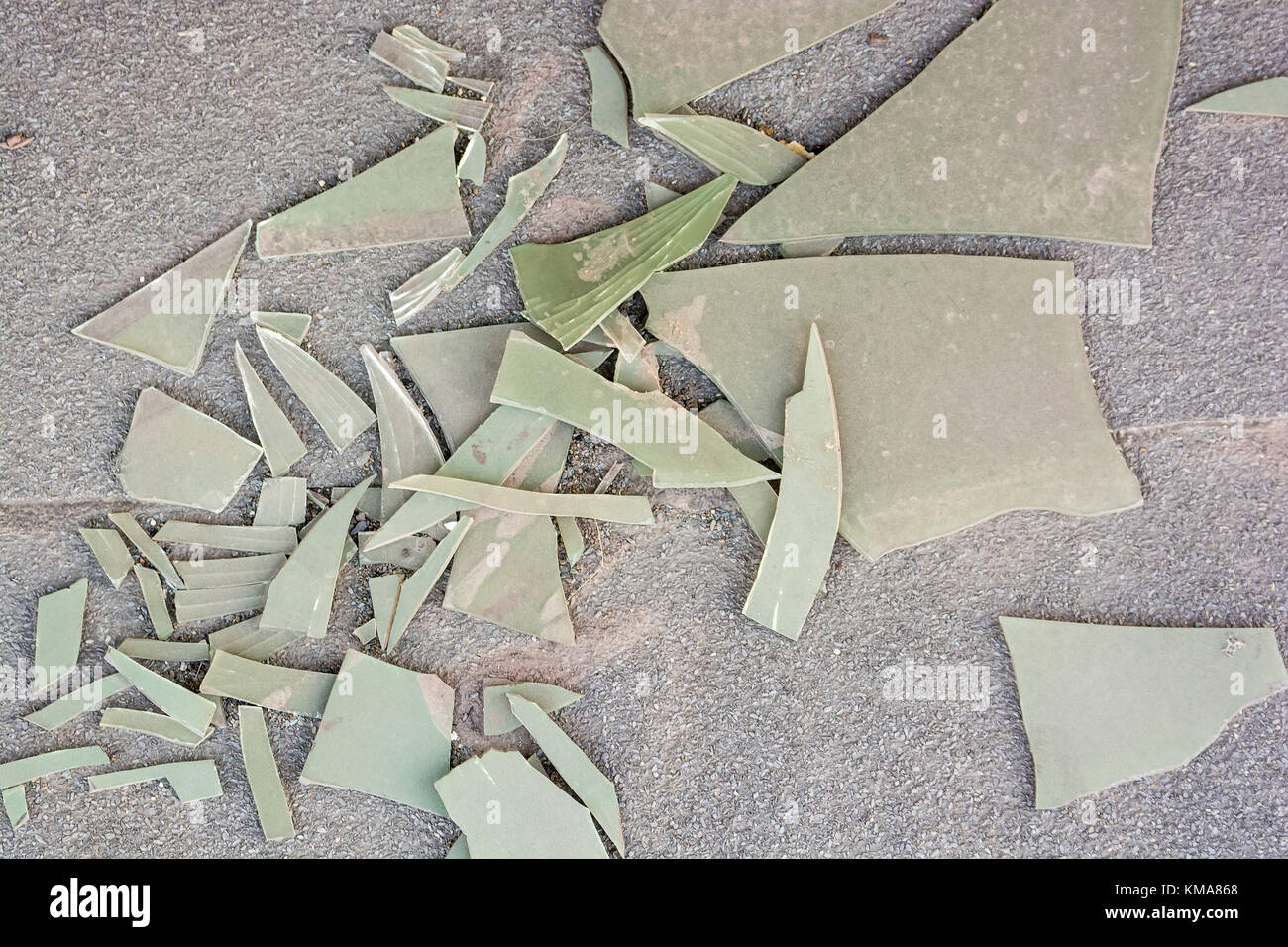 Pieces of broken plastic sheet on ground Stock Photo Alamy