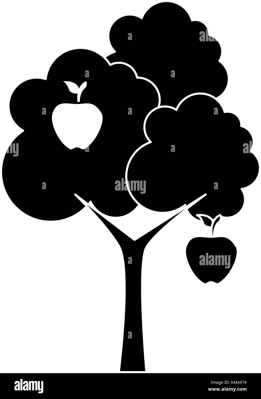 apple tree isolated icon vector illustration design Stock Vector Image ...