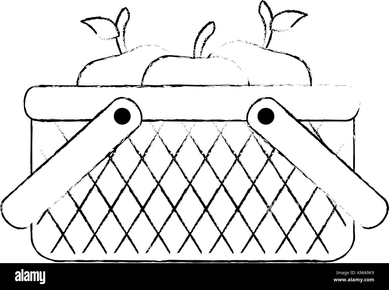 Fruit Basket Line Icon. Basket Of Apples Vector Illustration Isolated On  White. Harvest Outline Style Design, Designed For Web And App. Eps 10  Royalty Free SVG, Cliparts, Vectors, and Stock Illustration. Image  125813267., image size:1300x971