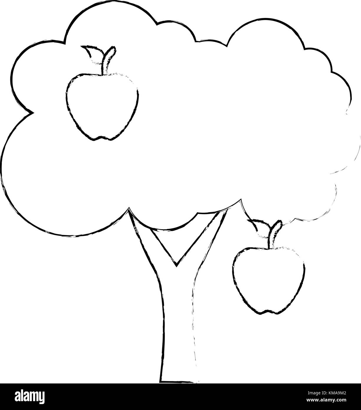 apple tree isolated icon vector illustration design Stock Vector Image ...