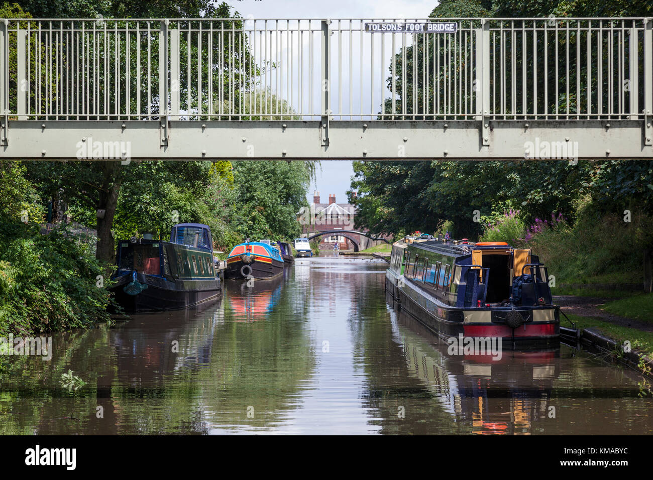 View Up The The Birmingham & Fazeley Canal To The Junction With The 