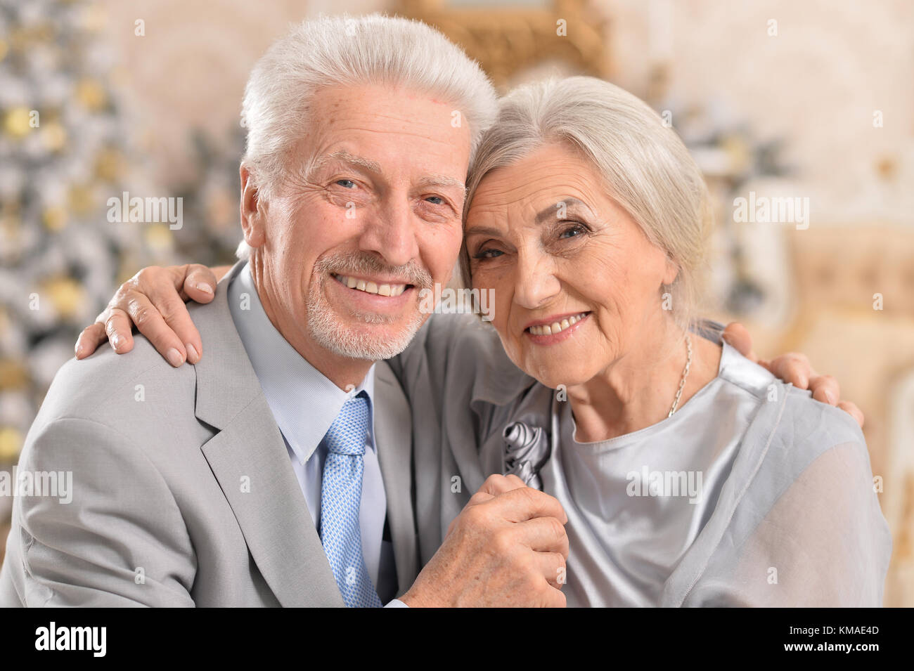 Elderly woman christmas tree hi-res stock photography and images - Alamy