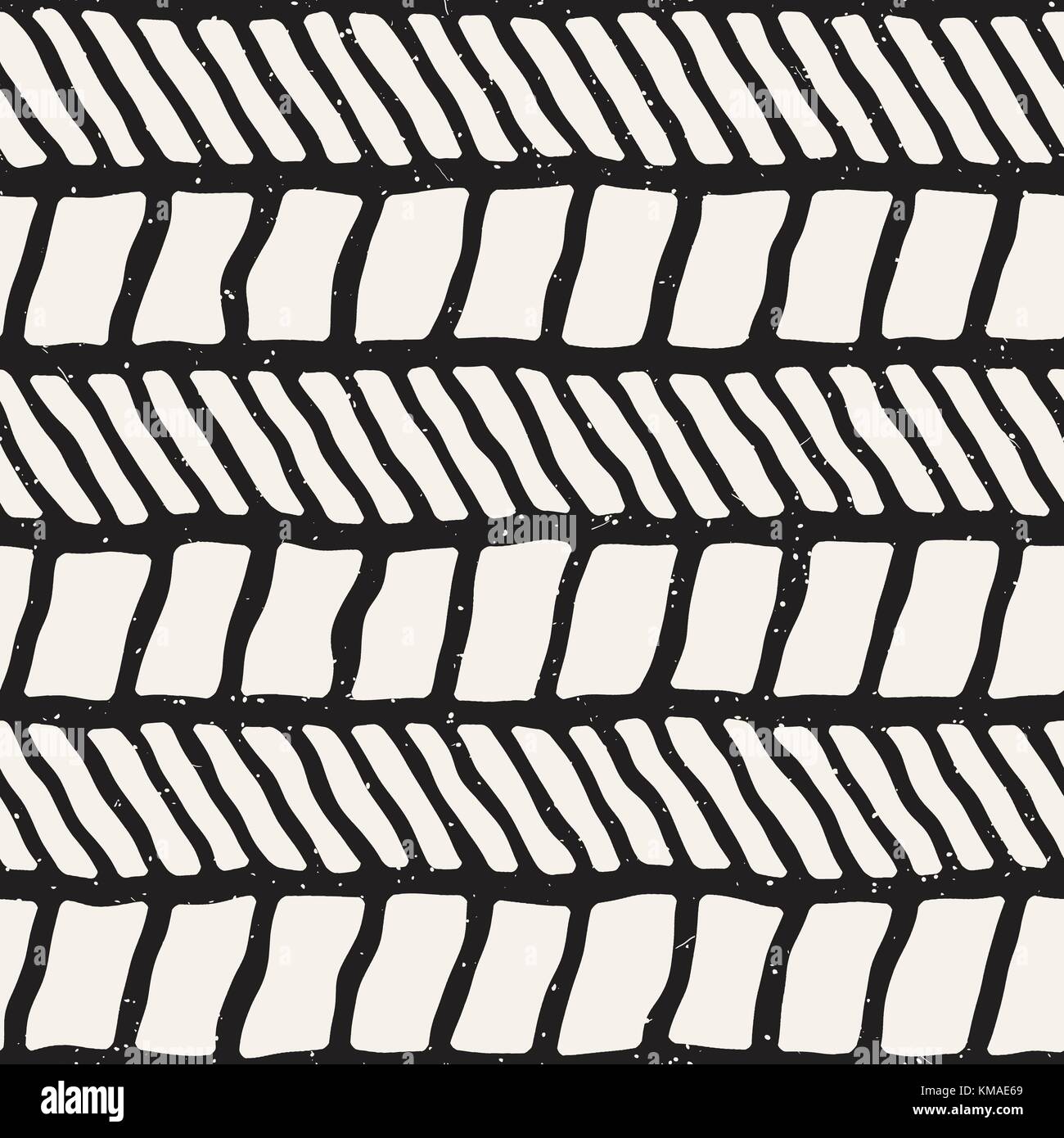 Seamless pattern with hand drawn brush strokes. Ink doodle grunge ...