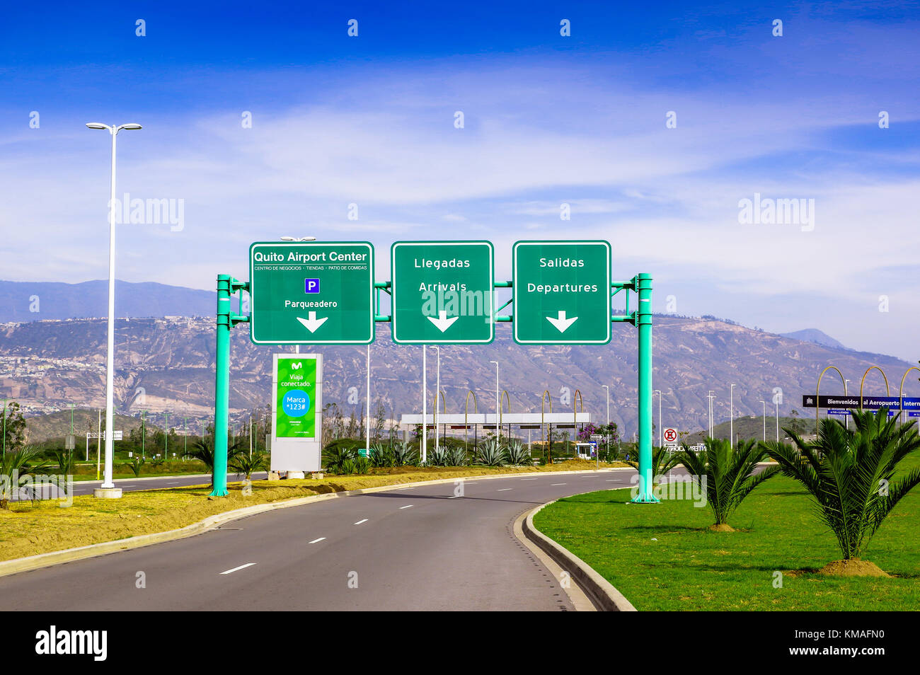 Quito Image Sign Quito, Ecuador - November 23 2017: Informative sign of Quito airport ...