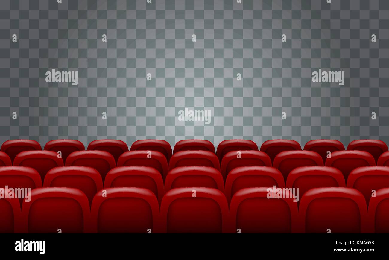 Realistic Rows of red cinema movie theater seats on transparent background  Stock Vector Image & Art - Alamy