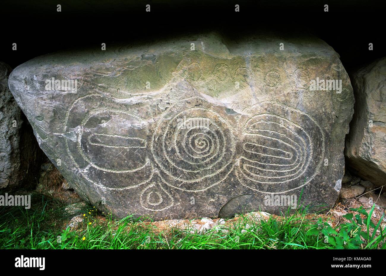 Knowth prehistoric passage tomb burial mound, Boyne Valley near