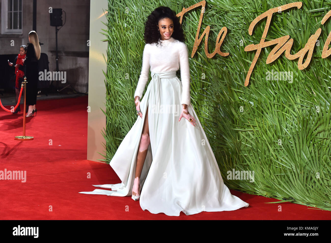 Winnie Harlow attending the Fashion Awards 2017, in partnership with ...