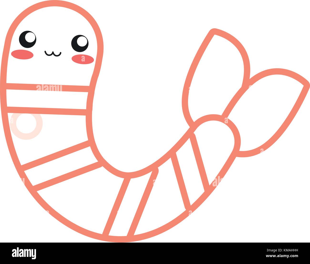 kawaii shrimp icon Stock Vector Image & Art Alamy