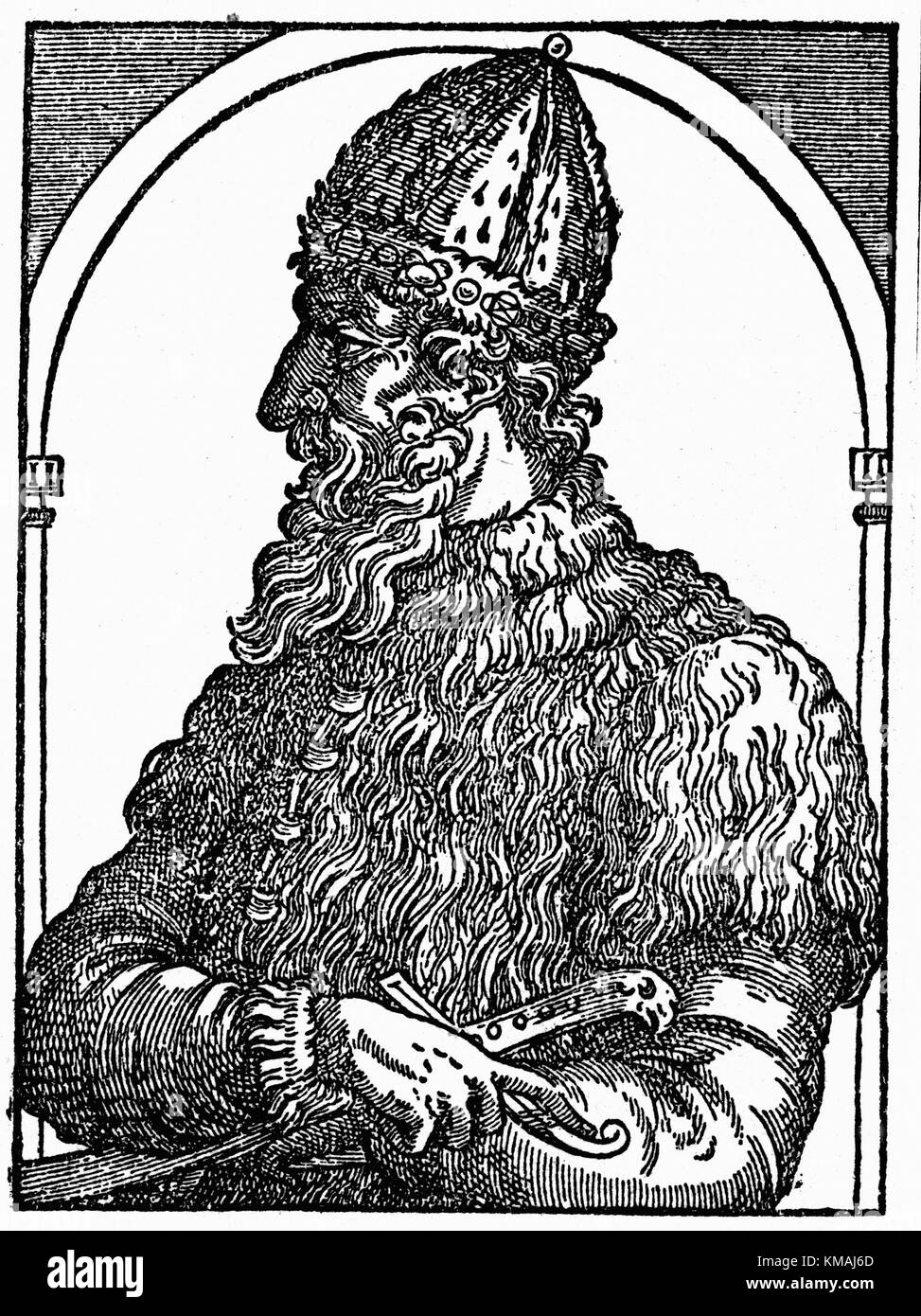 Ivan IV (Ivan the Terrible) Tsar of Russia from 1533 - 16th century ...