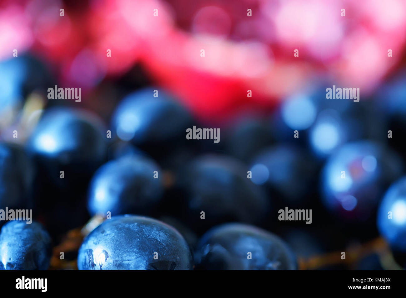 Close-up red wine grapes background Stock Photo