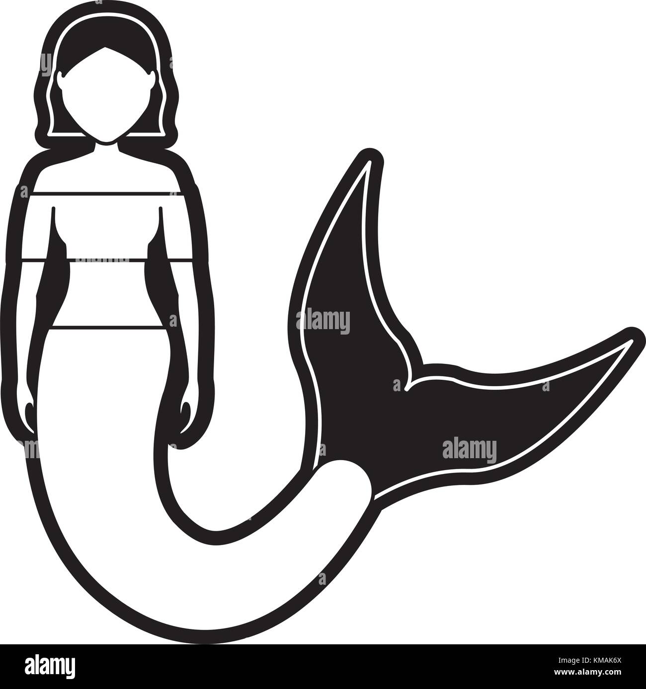 cute mermaid icon image Stock Vector Image & Art - Alamy