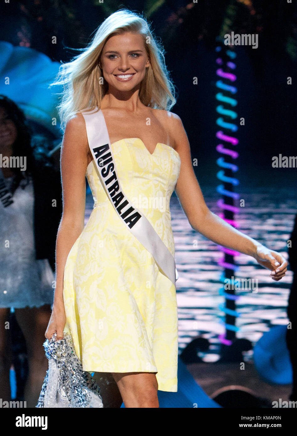 Doral Fl January 23 Tegan Martin Miss Australia 2014 Rehearses On