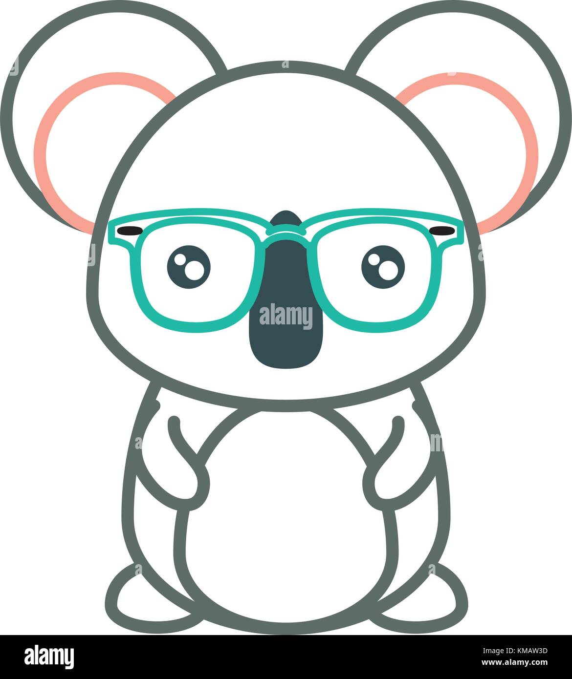 cartoon koala with glasses Stock Vector Image & Art - Alamy
