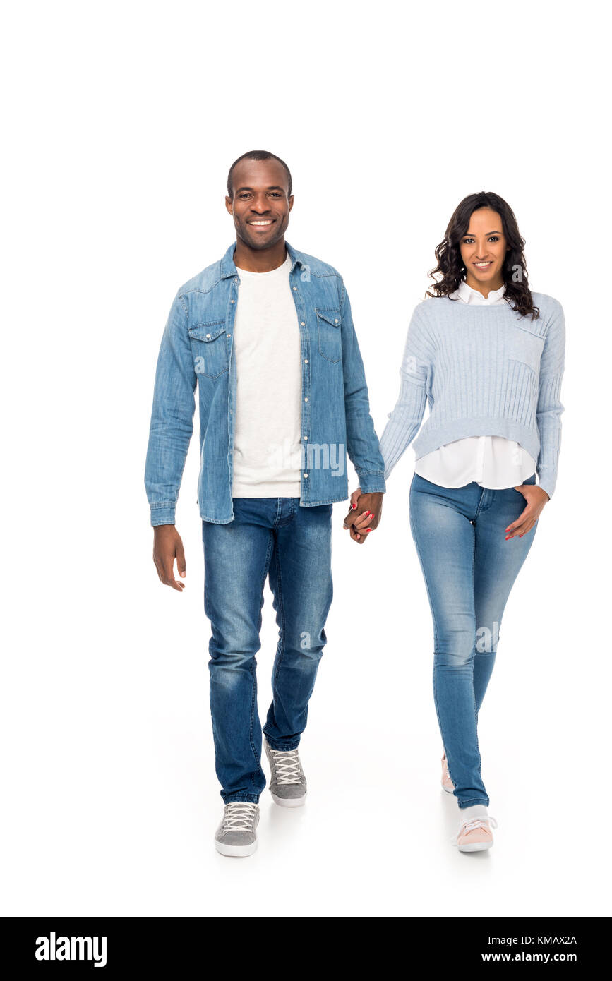 african american couple holding hands Stock Photo - Alamy