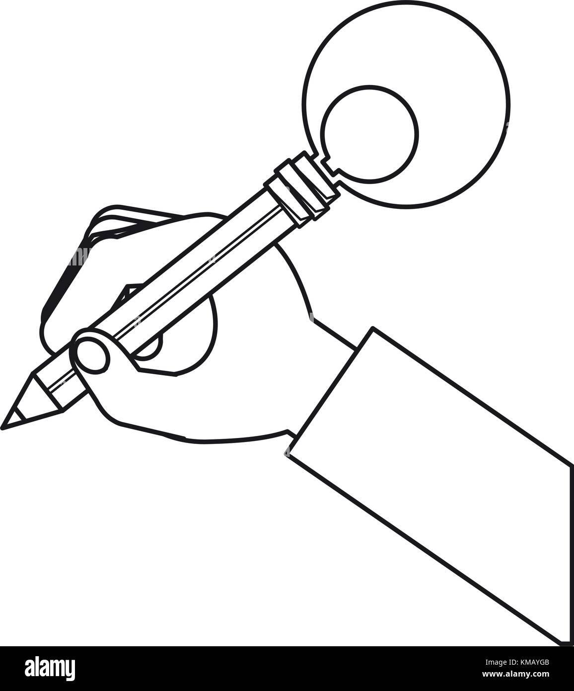 hand holding a pencil icon Stock Vector Image & Art - Alamy