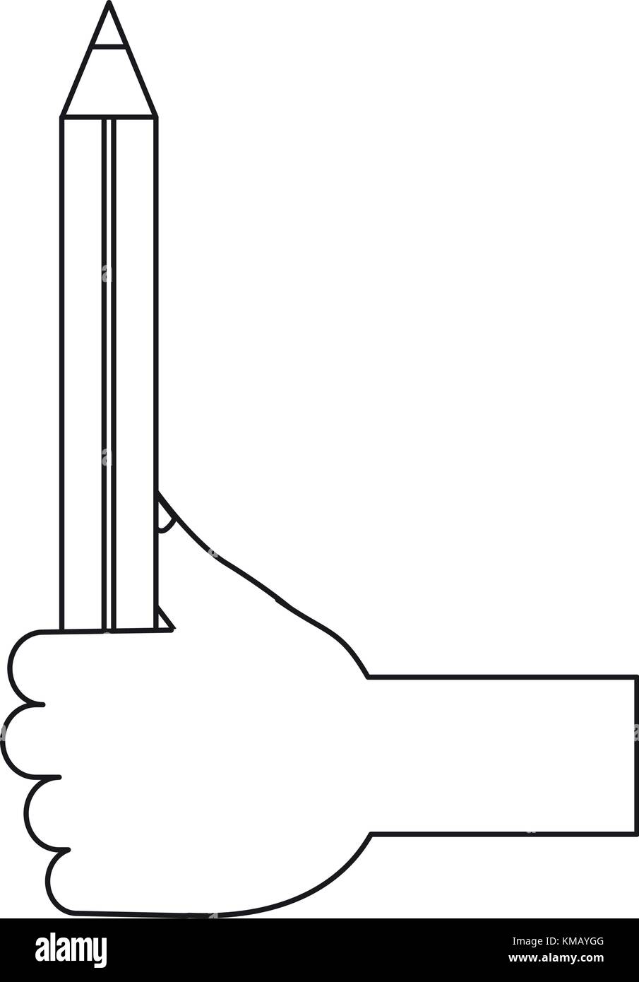hand holding a pencil icon Stock Vector Image & Art - Alamy