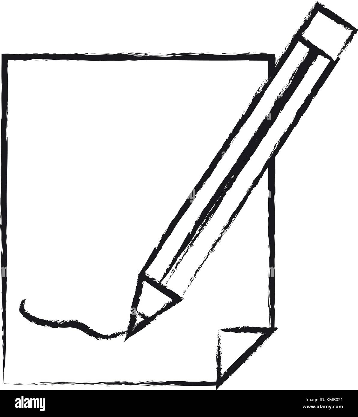 Pencil And Paper Sheet Stock Vector Image Art Alamy