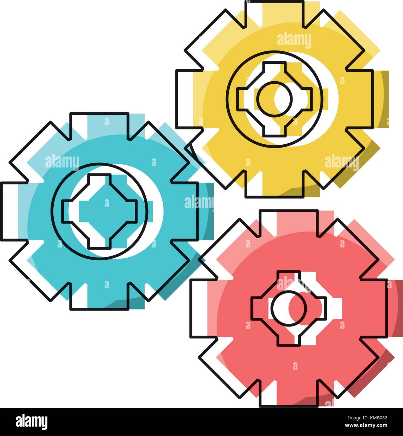gear wheels icon Stock Vector Image & Art - Alamy