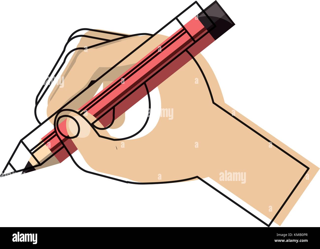 hand holding a pencil icon Stock Vector Image & Art - Alamy