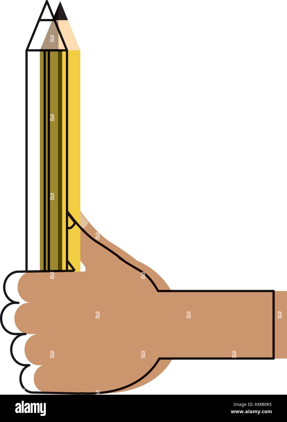 hand holding a pencil icon Stock Vector Image & Art - Alamy