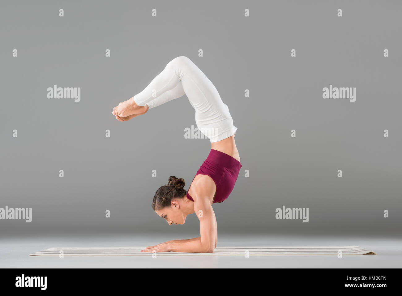 woman doing yoga exercise Stock Photo - Alamy
