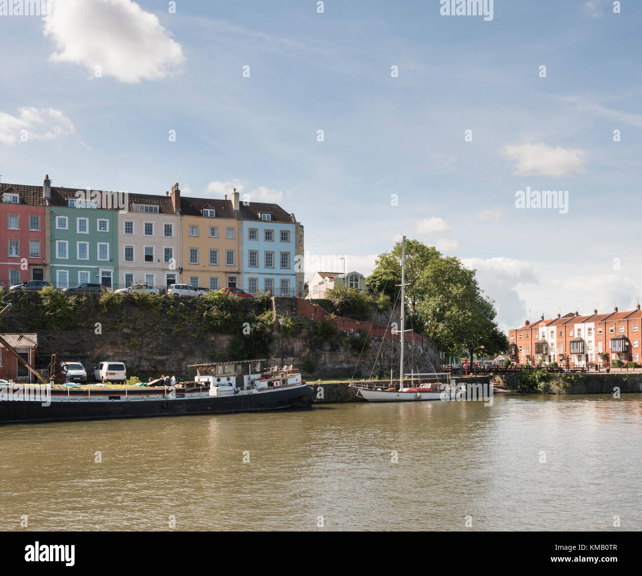 Redcliffe Quay on Bristol's Floating Harbour Stock Photo