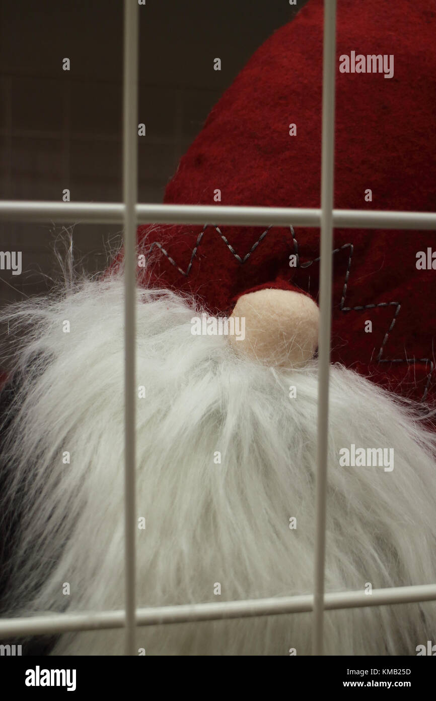 santa claus behind bars jail Stock Photo Alamy