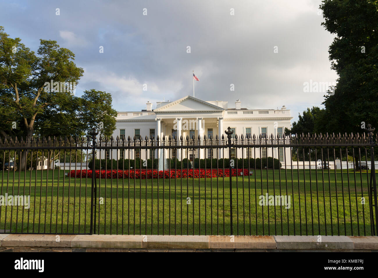 The North Portico of the White House is the official residence and workplace of the President of the United States, Washington DC. Stock Photo