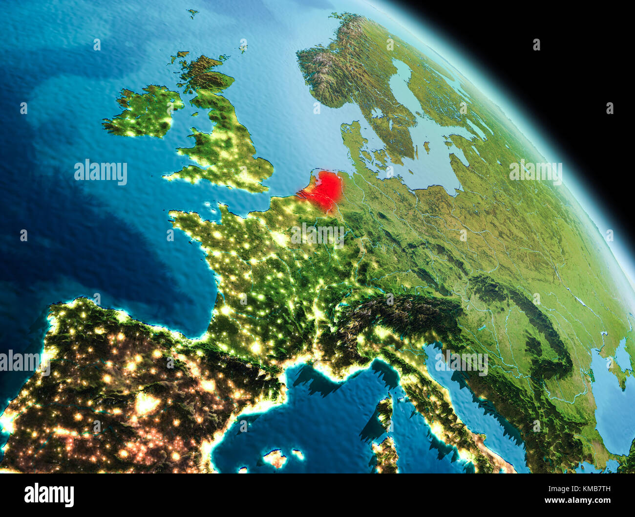 Netherlands Satellite Image High Resolution Stock Photography and ...