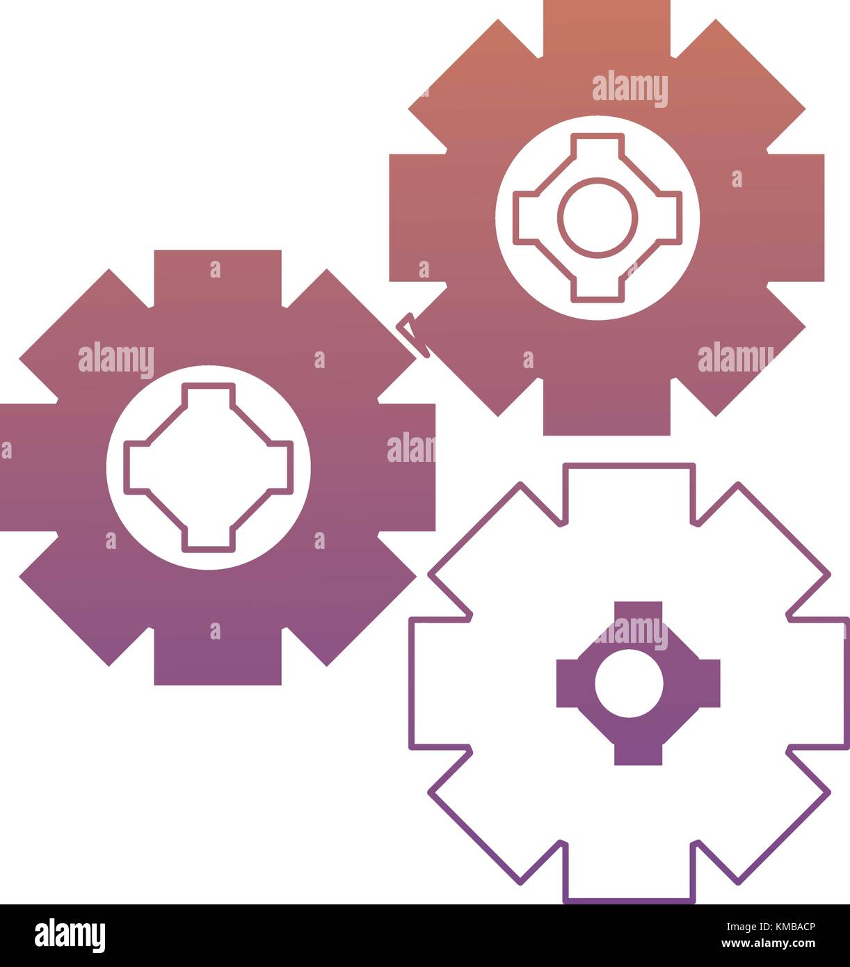 gear wheels icon Stock Vector Image & Art - Alamy