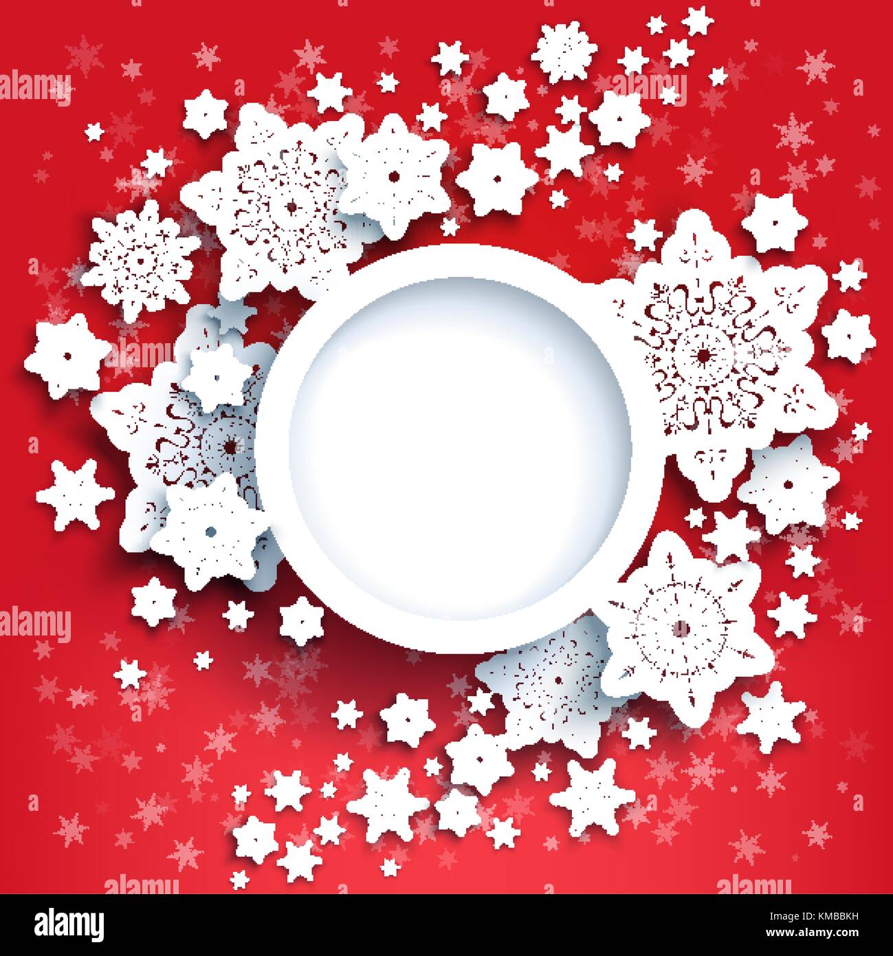 Winter snowflakes card red Stock Vector Image & Art - Alamy