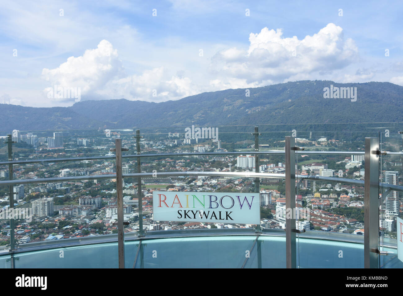 View of the harbour of George Town from the 66th Floor of the Komtar Tower Stock Photo
