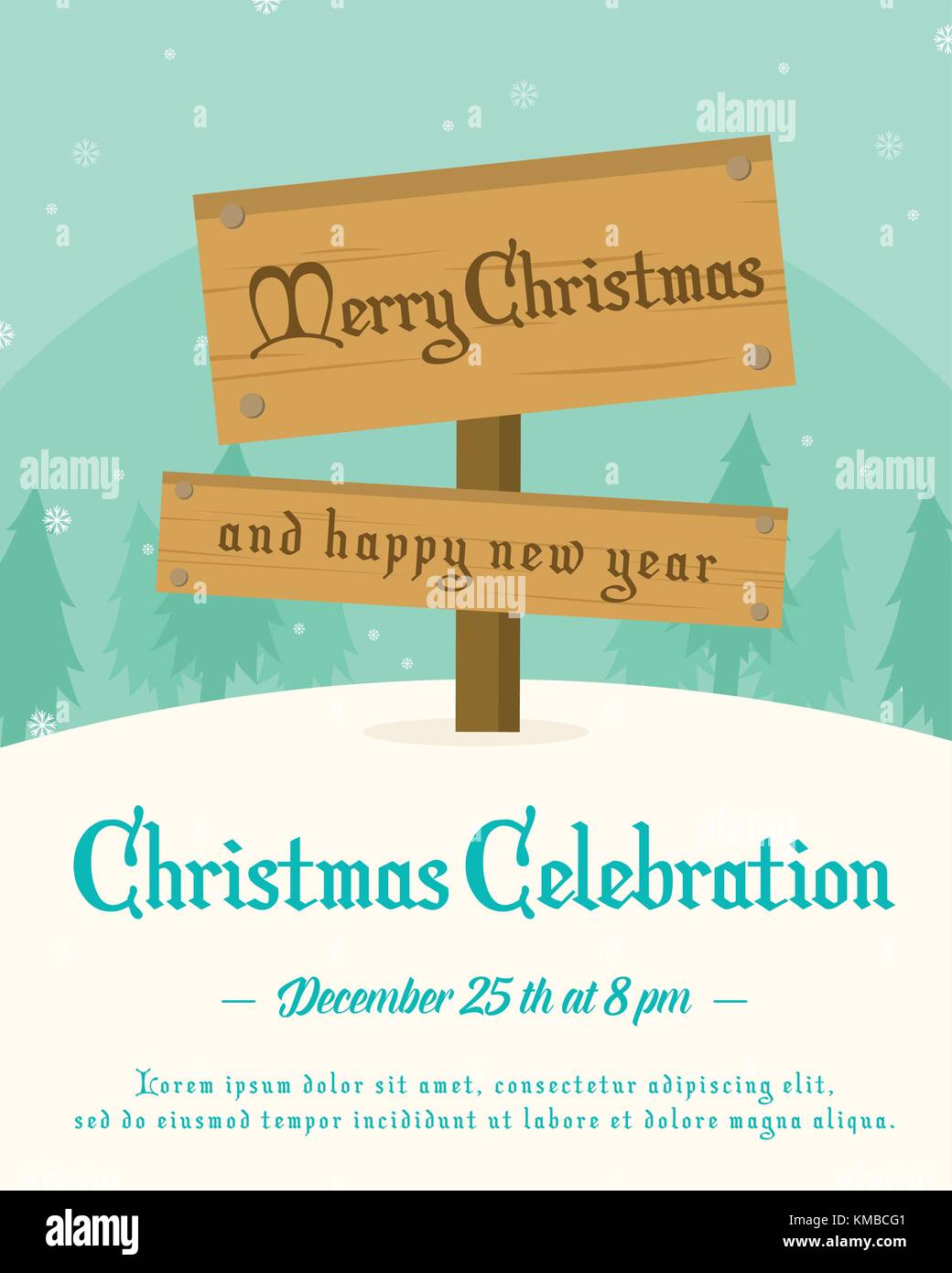 Christmas poster scenery background collection Stock Vector Image & Art ...