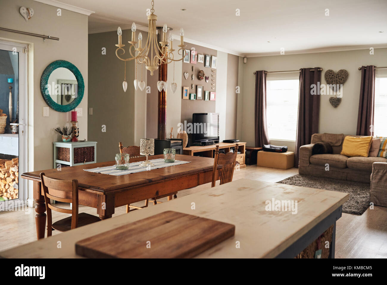 Interior of the comfortable living area of a contemporary home Stock Photo