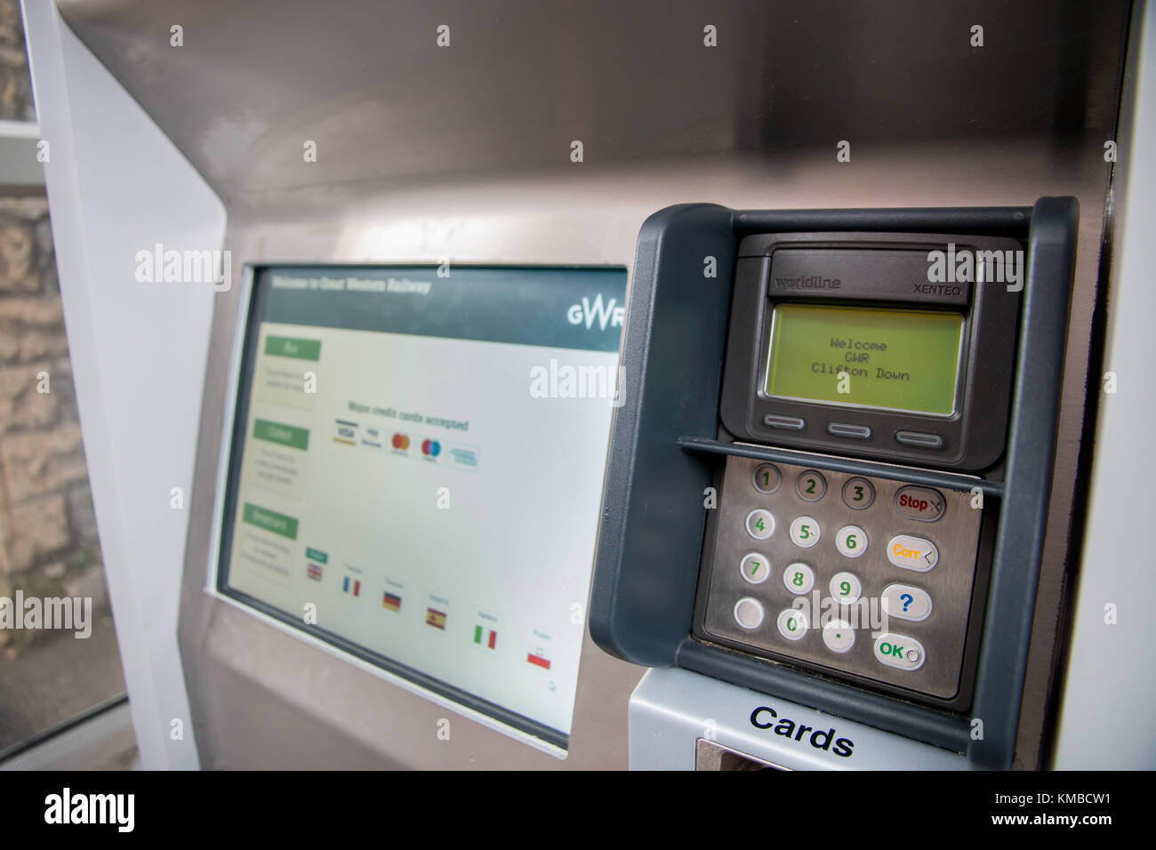 Train ticket vending machine Stock Photo