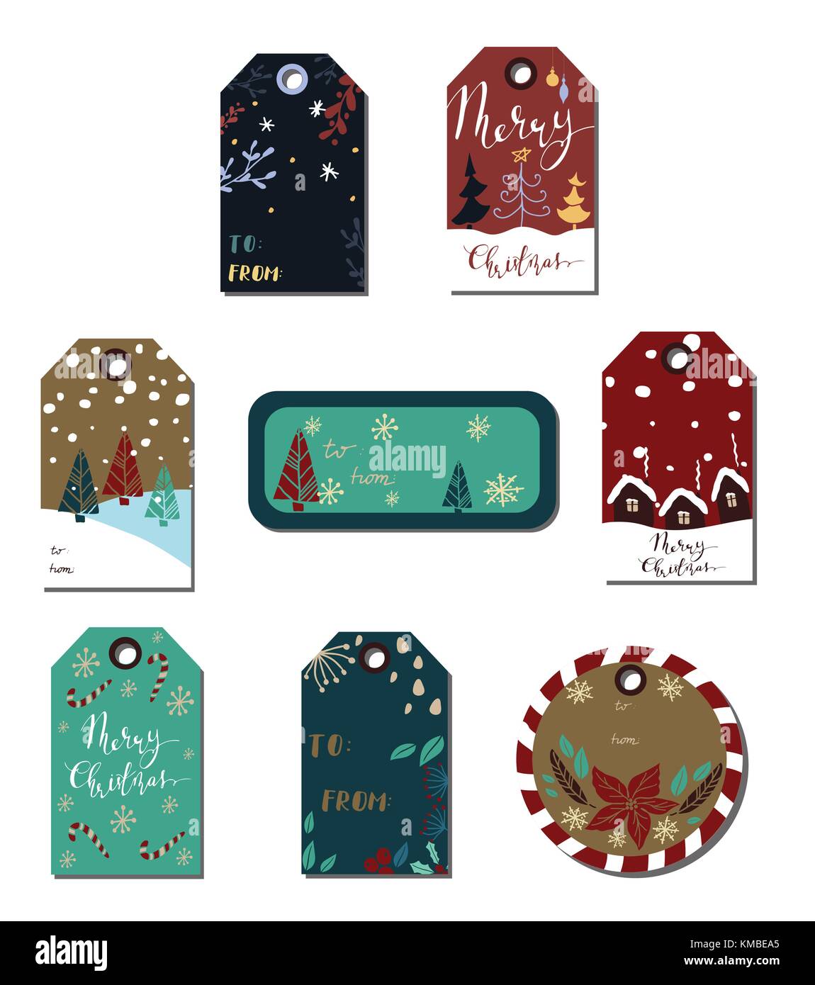 Christmas gift tags set Stock Vector Image & Art Alamy