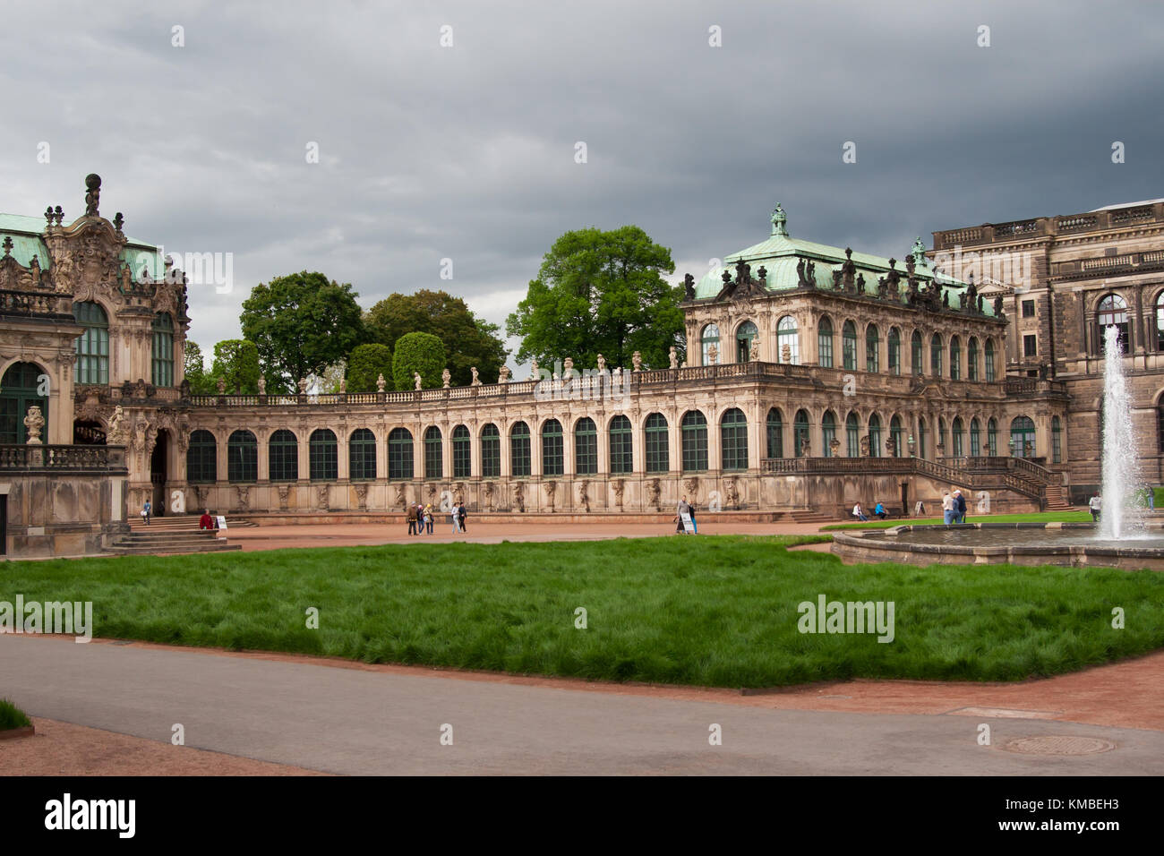 DRESDEN, GERMANY - May 12, 2013: Zwinger Palace architect Matthaus Poppelmann Stock Photo