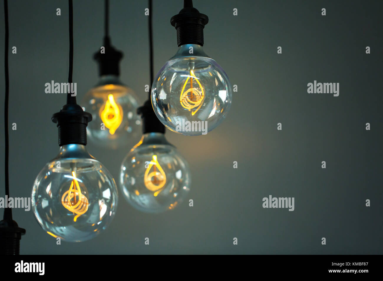 Group of modern lamps Stock Photo Alamy
