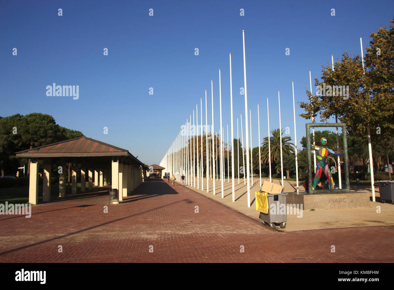 Parc del Port Olimpic Barcelona Spain Stock Photo