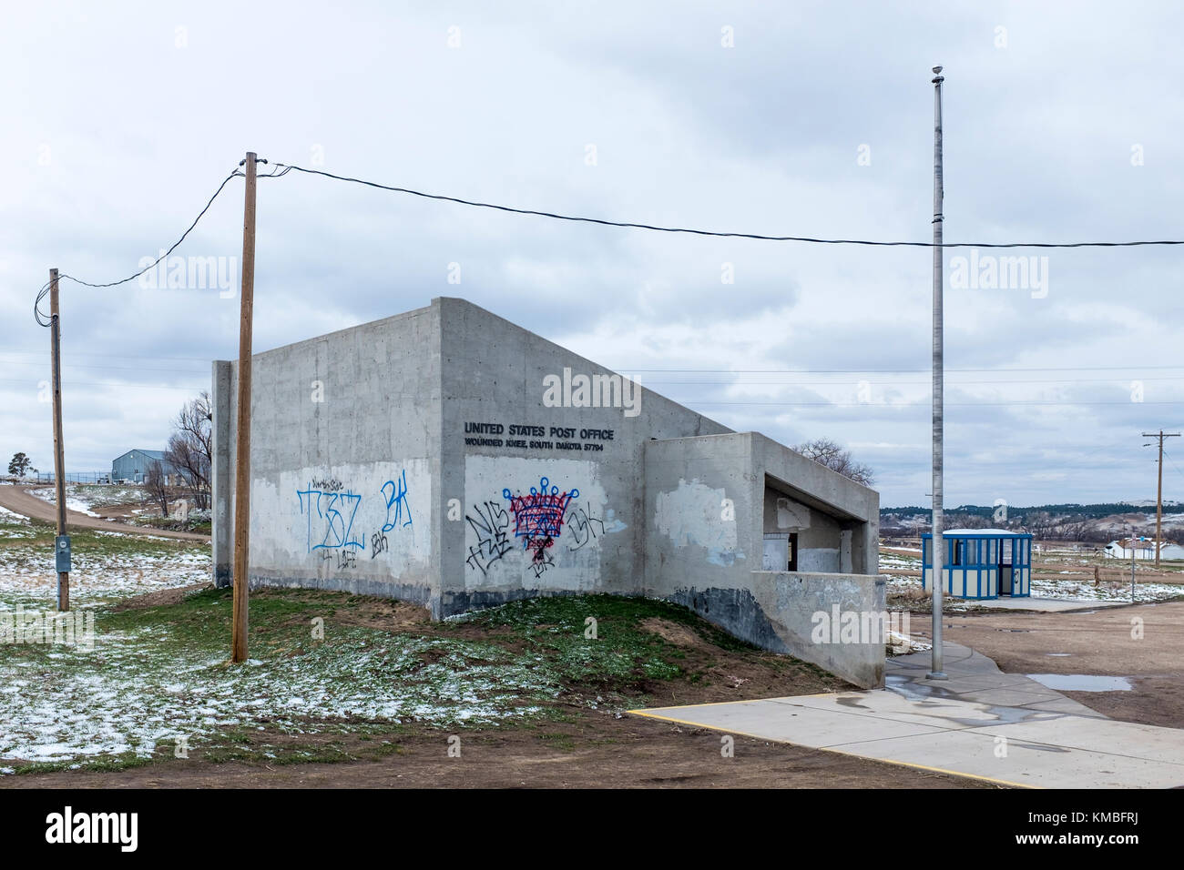 Wounded Knee Post Office Stock Photo Alamy
