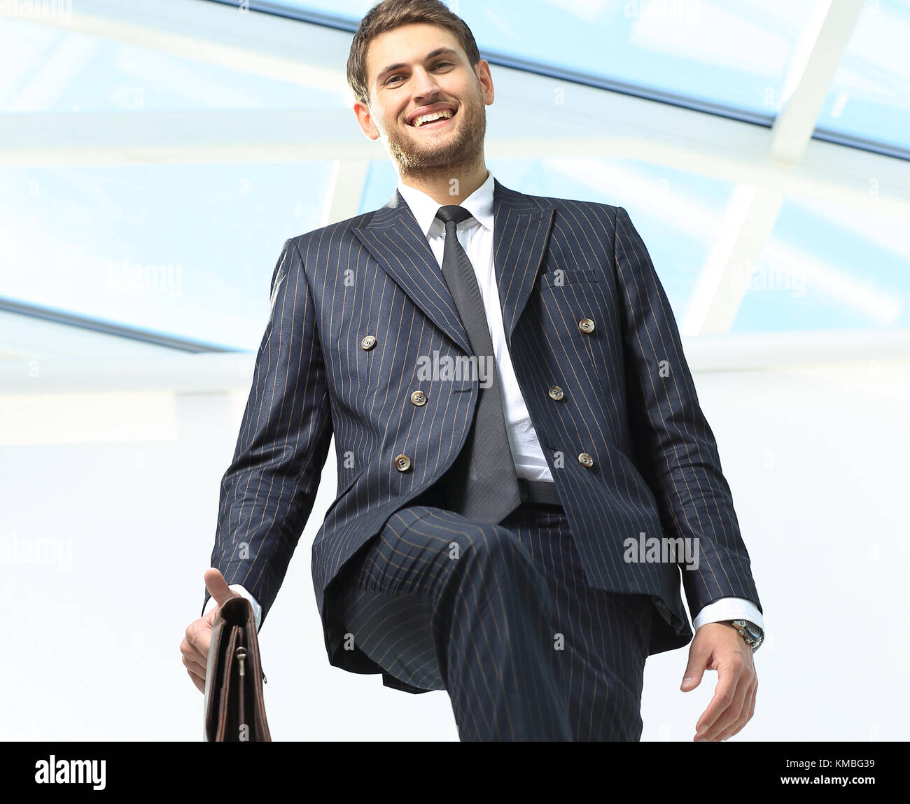 in full growth.a successful lawyer goes forward Stock Photo Alamy
