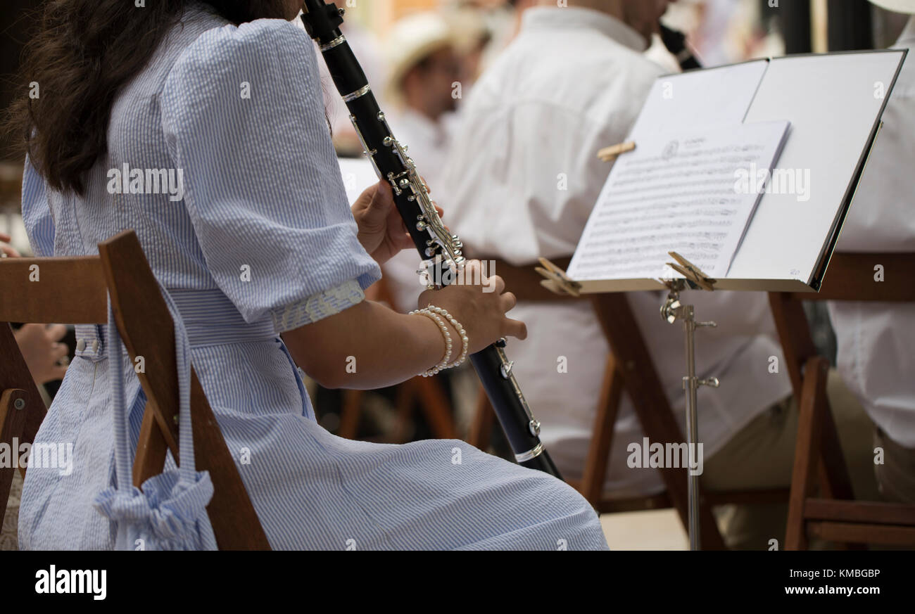 Playing A Clarinet Stock Photo Alamy