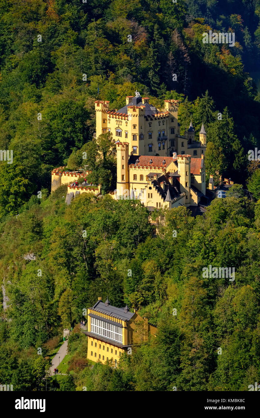 Hohenschwangau Castle, Schwangau, Königswinkel, Ostallgäu, Allgäu, Swabia, Bavaria, Germany Stock Photo